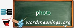 WordMeaning blackboard for photo